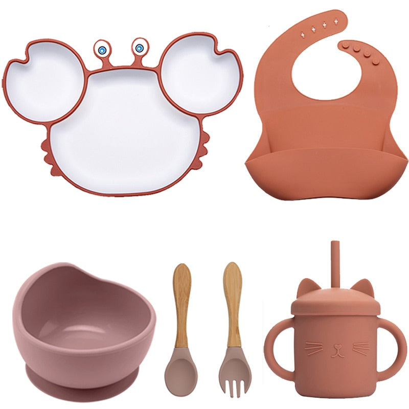 Crab Baby Silicone Feeding Set | Love Bubble Store