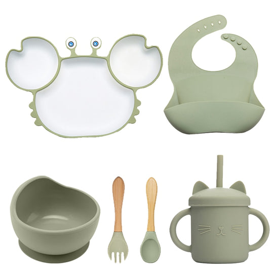 Crab Baby Silicone Feeding Set | Love Bubble Store