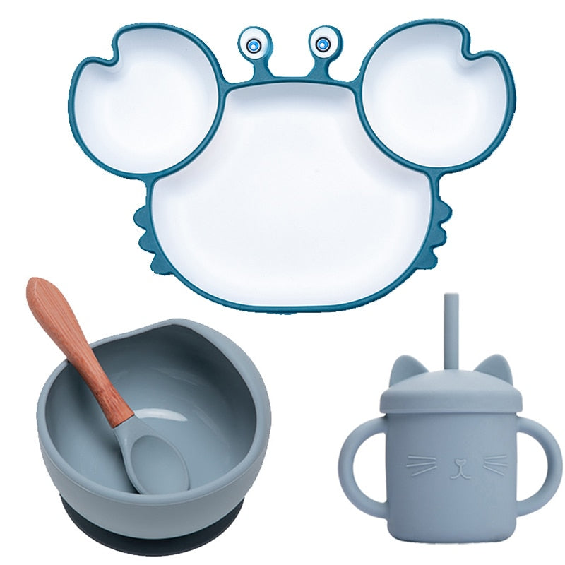 Crab Baby Silicone Feeding Set | Love Bubble Store