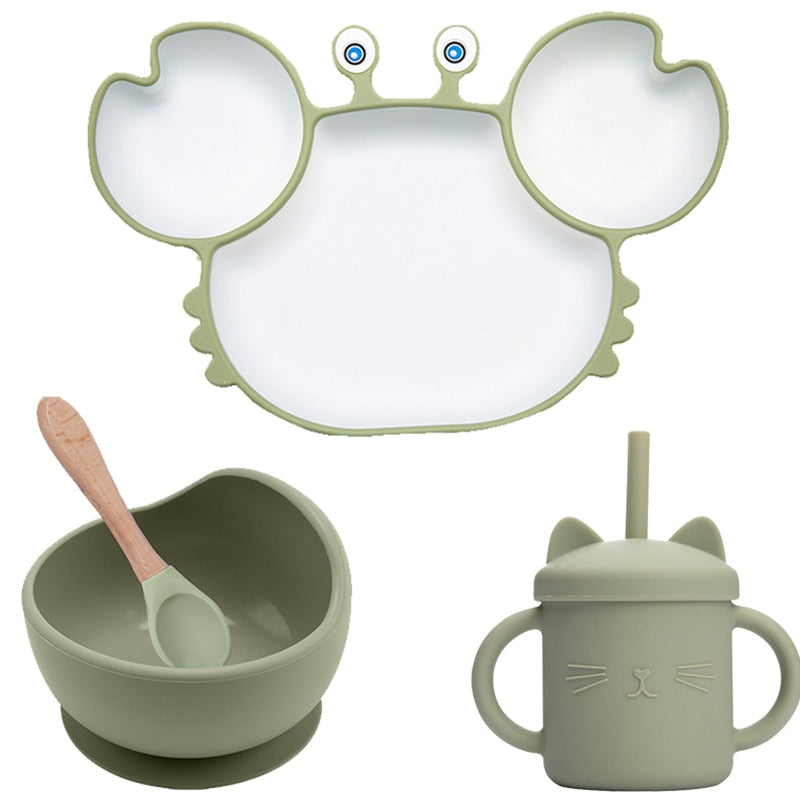 Crab Baby Silicone Feeding Set | Love Bubble Store