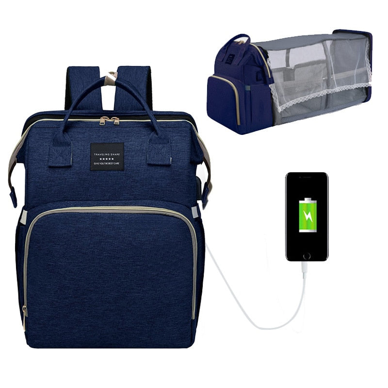 Diaper Bag With Portable Crib | Love Bubble Store