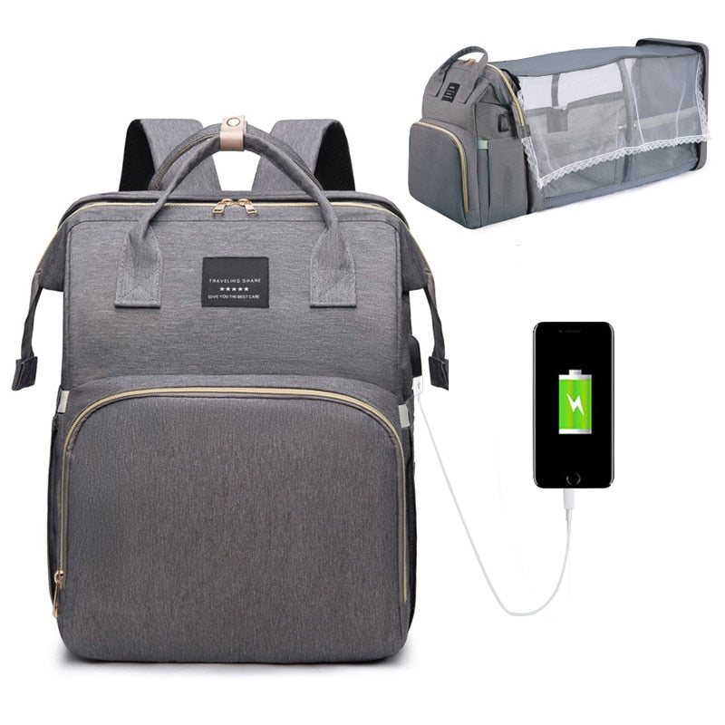 Diaper Bag With Portable Crib | Love Bubble Store