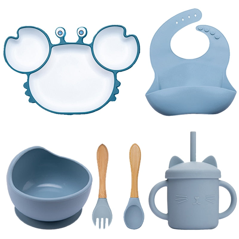 Crab Baby Silicone Feeding Set | Love Bubble Store