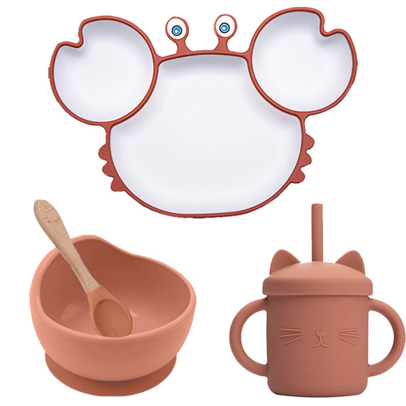 Crab Baby Silicone Feeding Set | Love Bubble Store