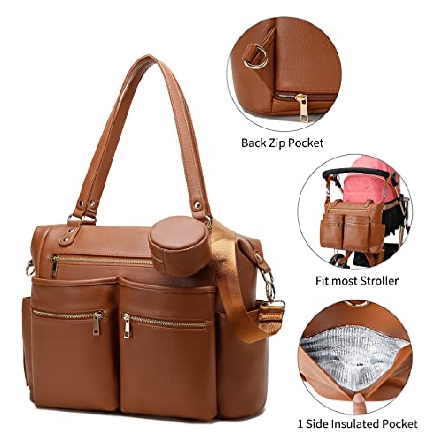 Vegan Leather Diaper Bag | Love Bubble Store
