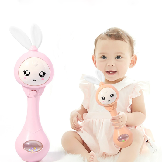 Baby Music Flashing Rattle Toys Rabbit Teether | Love Bubble Store